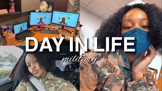 A NORMAL DAY IN MY LIFE  AIR FORCE  active duty personnel 3F0X1 [upl. by Modie349]