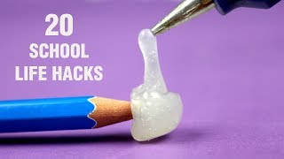 20 Awesome School Life Hacks [upl. by Em]