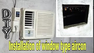 DIY How to install window type aircon 6hp [upl. by Yerhcaz]