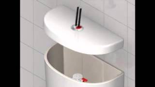 How To Change a toilet Push Button Ideal Standard amp Armitage Shanks [upl. by Norvun]