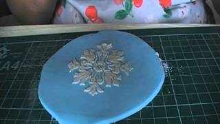 How to stencil on cakes [upl. by Alehs]