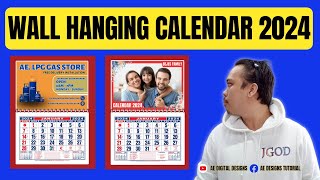 WALL HANGING CALENDAR 2024 I CANVA TEMPLATE I PRICING AND MATERIALS [upl. by Uhp277]