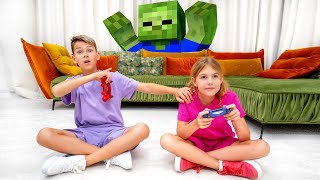 Vania Mania Kids  Minecraft Animation Finds Us In Real Life [upl. by Virginia]