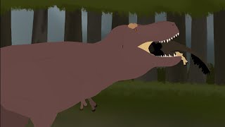 Tyrannosaurus Eating Animation Animation Stick Nodes [upl. by Suirred]