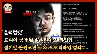 블랙컴뱃 드디어 공개된 4월 라이즈 라인업 경기별 관전 포인트 amp 스토리 라인 정리 [upl. by Ainek]