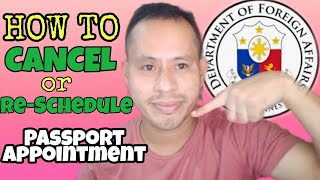 HOW TO CANCEL or RESCHEDULE PASSPORT APPOINTMENT [upl. by Wetzel]