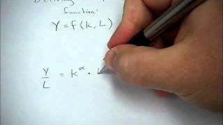 How to derive a per capita production function from a general production function [upl. by Acirt]