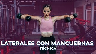 ¿Cómo Hacer Laterales con Mancuernas  Técnica Correcta [upl. by Raynah]