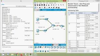 1327 Packet Tracer  Use Ping and Traceroute to Test Network Connectivity [upl. by Killoran]