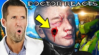 ER Doctor REACTS to CRAZIEST Halo Injuries [upl. by Ecidnarb]