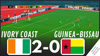 afcon2023 COTE DIVOIRE 20 GUINEE BISSAU • FAITS SAILLANTS • Simulation de jeu vidéo [upl. by Eittod]