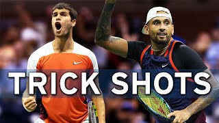 Spectacular Tennis Tricks Shots [upl. by Enirehtak]