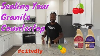 HOW TO SEAL amp POLISH GRANITE COUNTERTOPS [upl. by Lavona]