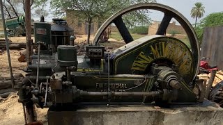 Heavy old Black Diesel Engine Amazing Starting Ruston Hornsby Engine sound [upl. by Annaierb]