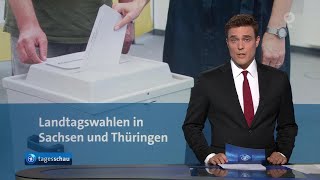 Wahlen in Sachsen und Thüringen  tagesschau 2000 Uhr 01092024 [upl. by Ahsenid817]