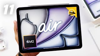 M2 iPad Air 11quot 2024 Unboxing and First Review [upl. by Elbring]