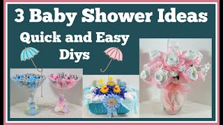 3 Quick and Easy Baby Shower Diy Ideas For Boys or Girls [upl. by Pages299]