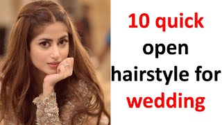 10 Quick open hairstyle for wedding  easy amp beautiful hairstyle  puff hair style [upl. by Scornik]