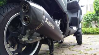 new mp3 500 akrapovic exhaust [upl. by Lucier605]