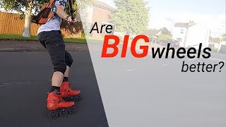 Inline skating BIG wheels  is bigger better  rollerbladingtriskates  skateflow [upl. by Delia]