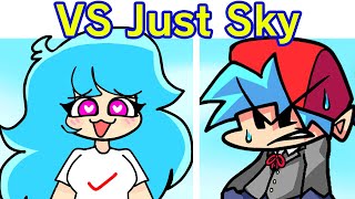 Friday Night Funkin VS Just Sky Week  Cutscenes FNF ModHard FanGirl ModSky x BF [upl. by Normi]