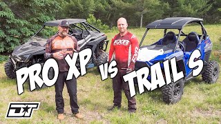 SHOOTOUT RZR Trail S 1000 vs RZR PRO XP [upl. by Prevot]