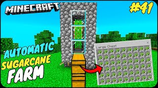 MINECRAFT  EASIEST AUTOMATIC SUGARCANE FARM 120 minecraft [upl. by Nos671]