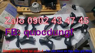 Phụ tùng xe đạp Nhật  Tay lắc 105 ST 5800 Tay lắc 105 r 7020 và bộ thắng đĩa pedal look keo 2 max [upl. by Swayder]