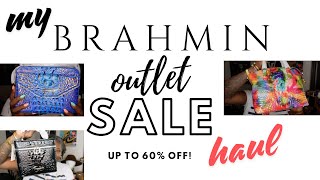 MY BRAHMIN OUTLET SALE HAUL brahmin leatherbag haul handbags deals foryou sale [upl. by Agemo]