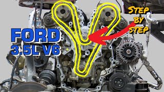 How To Replace Ford 35L V6 Timing Chain and Water Pump [upl. by Mulvihill]