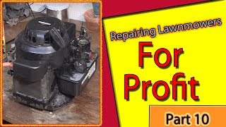 Repairing Lawn Mowers For Profit Part 10 How To Change Lawn Mower Engine Oil [upl. by Ylreveb95]