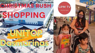 UNITOP dasmarinas cavite Aerial Shot amp Christmas shopping [upl. by Aneetsyrk]