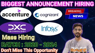 DXC New Hiring Announced  Infosys Hiring Freshers  OFF Campus Drive For 2024  2023 Batch Hiring [upl. by Novhaj338]