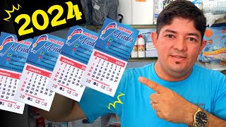 MINI CALENDÁRIO 2024 PASSO A PASSO SIMPLES E RÁPIDO COM ÍMÃ DE GELADEIRA [upl. by Anahcar]