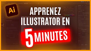 Apprendre Illustrator en 5 MINUTES  Tutoriel débutant [upl. by Obara]