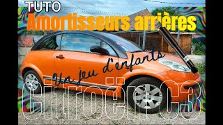 Tutoriel changement amortisseurs arrières Citroën C3 I pas si compliqué que ça😁 [upl. by Nnairret569]