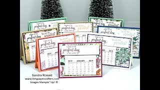 EASY 2018 Desk Calendars for HimHer  SandraR Stampin Up Demonstrator Independent [upl. by Marieann124]