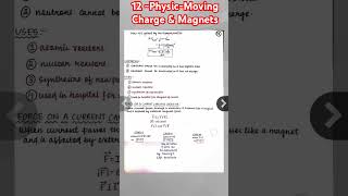 Class 12 th Physics Moving Charge amp Magnetism [upl. by Shepperd451]