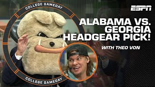 Lee Corsos SEC Championship headgear pick with Theo Von 🏈🍿  College GameDay [upl. by Nilyac]