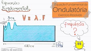 Ondas  Equação Fundamental da Ondulatória v  λf  Basic Wave Equation Física Exercício 1503 [upl. by Aniryt]