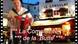 La Complainte de la Butte  Butte Montmartre Paris accordéon musette guinguette bord de Marne [upl. by Glennon]