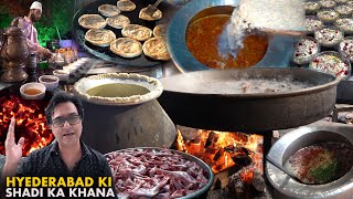 Hyderabad Ki Shadi Ka Khana  Hyderabadi Wedding Food  Hyderabadi Muslim Wedding Food [upl. by Gierk895]