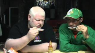 Cholula Chili Garlic  Albino Rhino Hot Sauce Review [upl. by Kipp674]