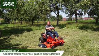 ARIENSCO  TONDEUSE AUTOPORTEE ZEROTURN ARIENS EDGE présentée par ROMAN MÜHLECK CPI  24072024 [upl. by Eira]