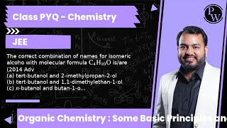 The correct combination of names for isomeric alcoho with molecular formula C4H10O isare 2014 [upl. by Fraya]