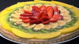 Receta Tarta de hojaldre con crema pastelera y frutas  Recetas de cocina tutorial Loli Domínguez [upl. by Ititrefen]