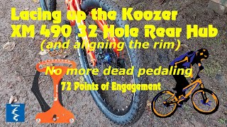 Lacing up the Koozer XM 490 32 hole hub [upl. by Gunnar]