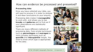 EDUQAS GCSE Geography Component 3  Fieldwork Focus Exam [upl. by Llevaj]