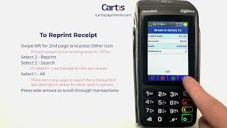 How to reprint a receipt on an Ingenico ICT220 [upl. by Sirac]