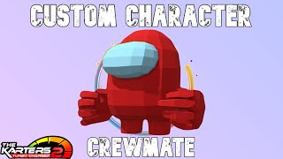 Custom Character Showcase  Crewmate Among Us  The Karters 2 Turbo Charged [upl. by Atile]